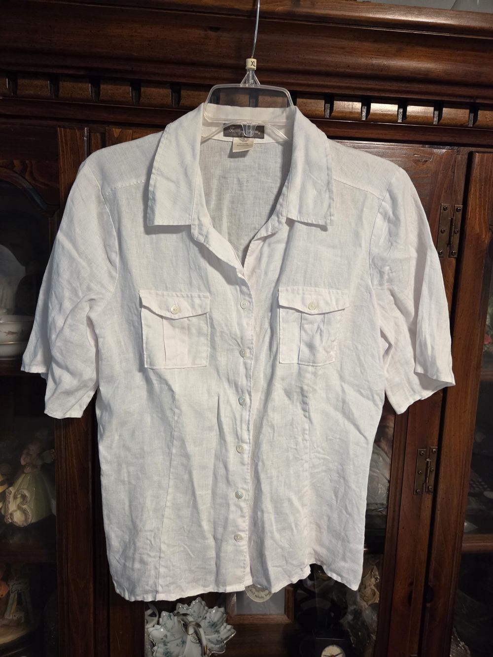 Tommy Bahama White Linen Button-Down Shirt | Short Sleeve Coastal Resort Style